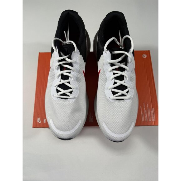 New Nike Revolution 7 Shoes Mens Size 11.5 White Red Black Running FB2207 102 - Picture 5 of 11